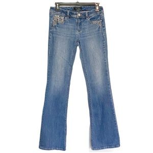 White House Black Market Embroidered Pocket Jeans